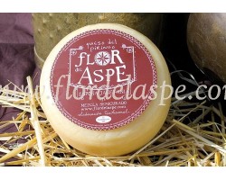 Medio queso mezcla (vaca-oveja) semicurado 350 g -Flor del Aspe